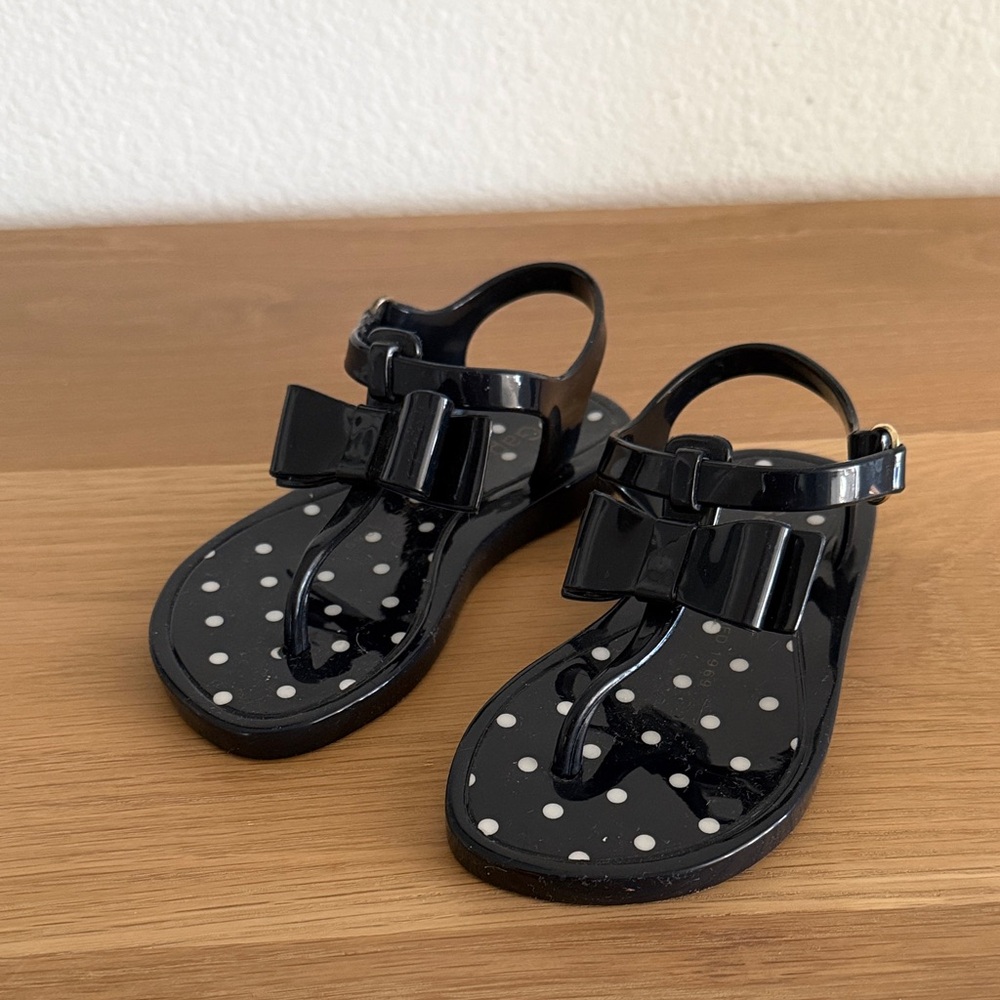 Gap girls navy bow jellies